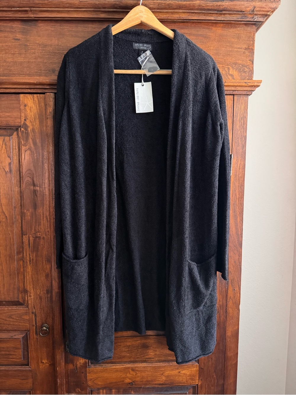 Barefoot Dreams CozyChic Lite Long Cardigan Black